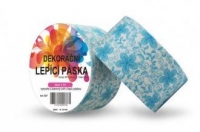 Washi pásky a Duct Tape - Dekorační lepicí páska - DUCT TAPE-1ks modré květiny