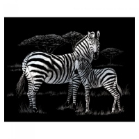 Vyškrabovací obrázek- Zebry
