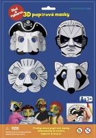 Karnevalové masky - Pirát , superhrdina, lev, mýval