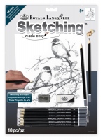Malování skicovacími tužkami - Ptáčci