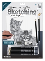 Malování skicovacími tužkami - Koťata