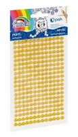 Kamínky perličky samolepící žluté, 260 ks