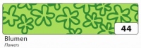 WASHI páska zelené květiny 2, 10 m x 15 mm