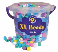 Korálky zažehlovací velké- maxi XL v kbelíčku- 950ks pastel barvy