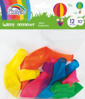 Nafukovací balónky 12ks Fiorello neon mix 10"