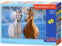Puzzle 260 dílků - Koně v zasněžené krajině