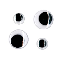 Dekorační samolepící oči-pohyblivé, 30; 50 mm, 4 ks