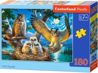Puzzle Castorland 180 dílků - Soví rodinka