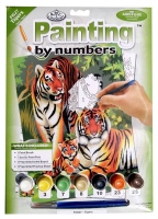 Malování podle čísel- Tygří rodinka