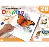 ROYAL and LANGNICKEL Kreslení pastelkami - motýli, 4 obrázky