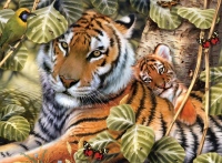 Malování podle čísel - Tygr a mládě