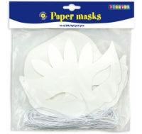 Papírové karnvalové masky, 16 ks, cca 20 cm