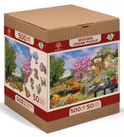 Dřevěné puzzle - Springtime Cottage L 505 dílků