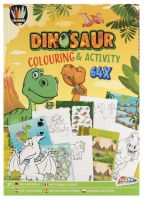 Kniha s omalovánkami a aktivitami Dino A4, 64 listů