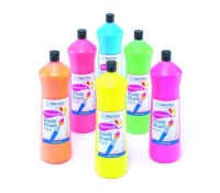 Fluorescentní vodové barvy 6 x 600 ml