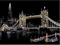 Škrabací obrázek- Tower Bridge 40,5x28,5cm