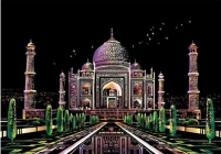 Škrabací obrázek- Taj Mahal 40,5x28,5cm