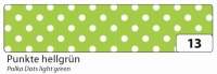 WASHI páska zelenobílé puntíky, 10 m x 15 mm