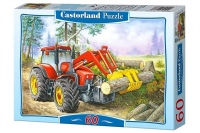 Puzzle CASTORLAND - Puzzle 60 dílků- Traktor nakladač